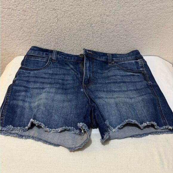 KUT GIDGET FRAY WOMEN'S 3" DENIM SHORT SIZE 8 - Picture 1 of 6